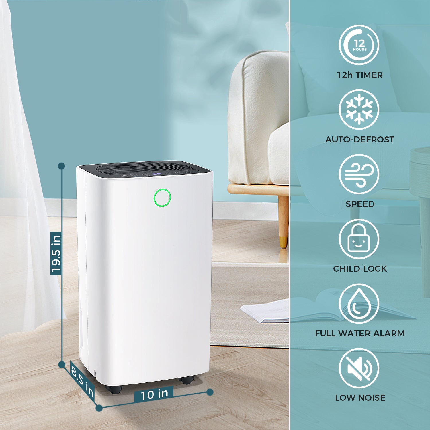 ZAFRO Dehumidifier for Bathroom & Basement & Bedroom & Room with