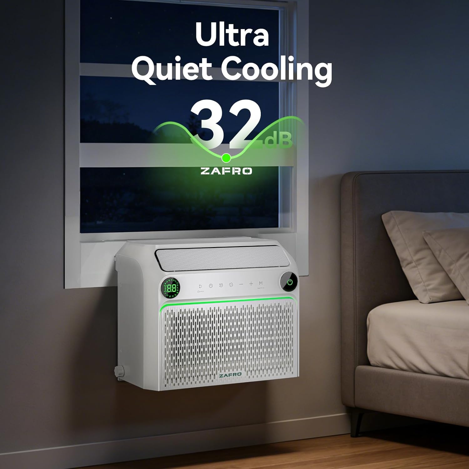 ZAFRO 12,000 BTU U-Shaped Smart Inverter Window Air Conditioner Cools Up To 550 sq. ft.