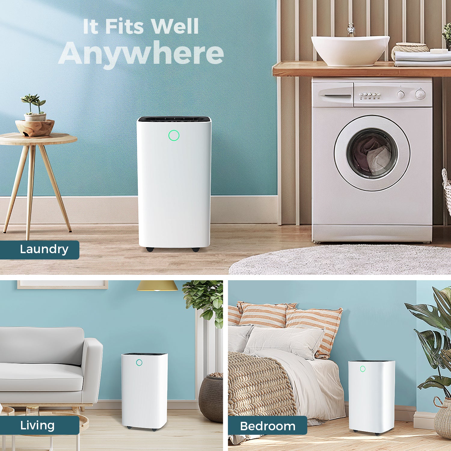 ZAFRO 25 Pints Dehumidifier for Bathroom & Basement & Bedroom & Room