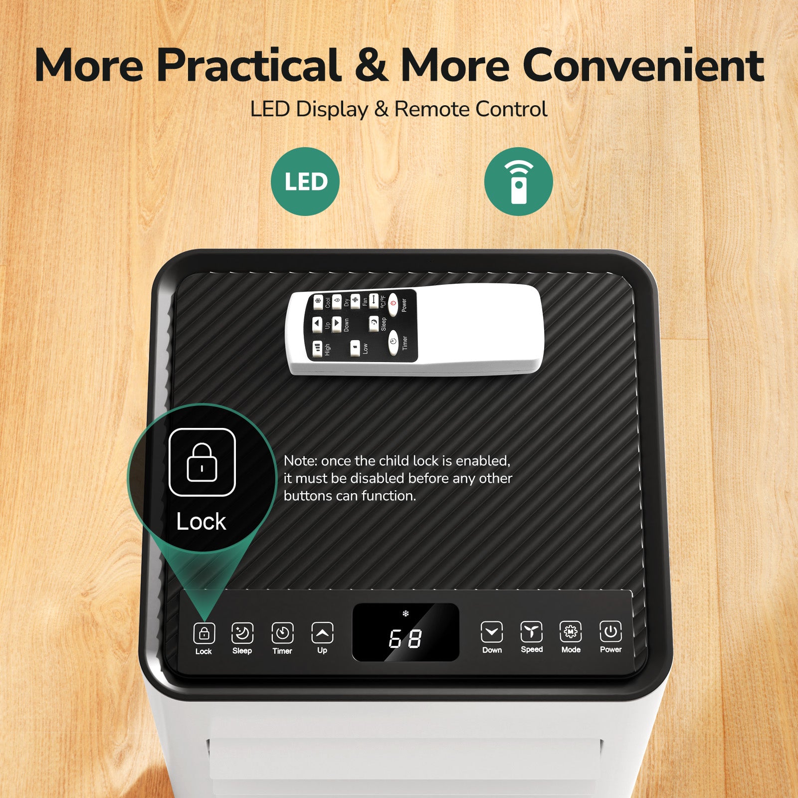 ZAFRO 10,000 BTU (6,000 BTU SACC) Portable Air Conditioner Cools Up To 300 sq. ft.