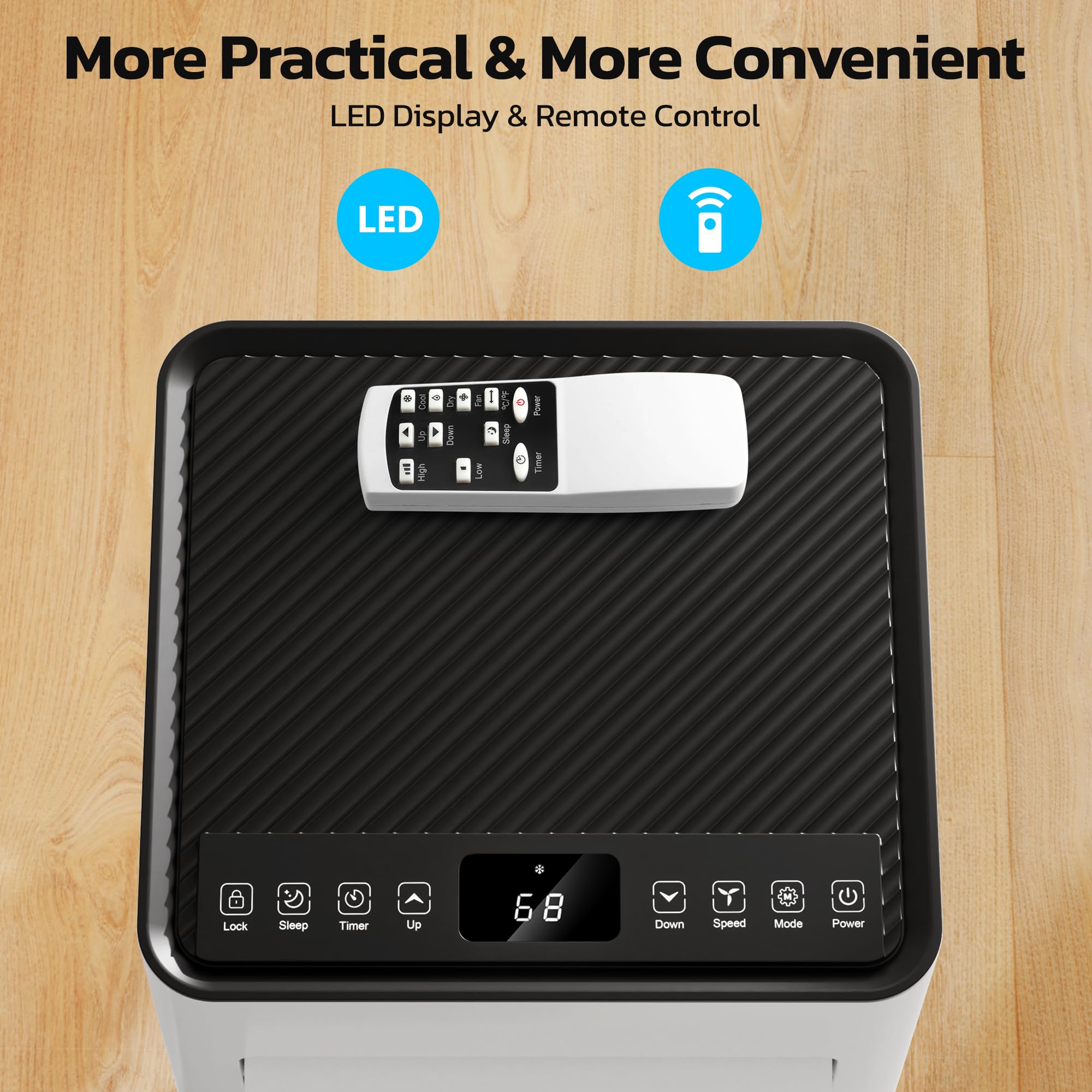 ZAFRO 10,000 BTU Portable Air Conditioner Cools Up To 300 sq. ft.