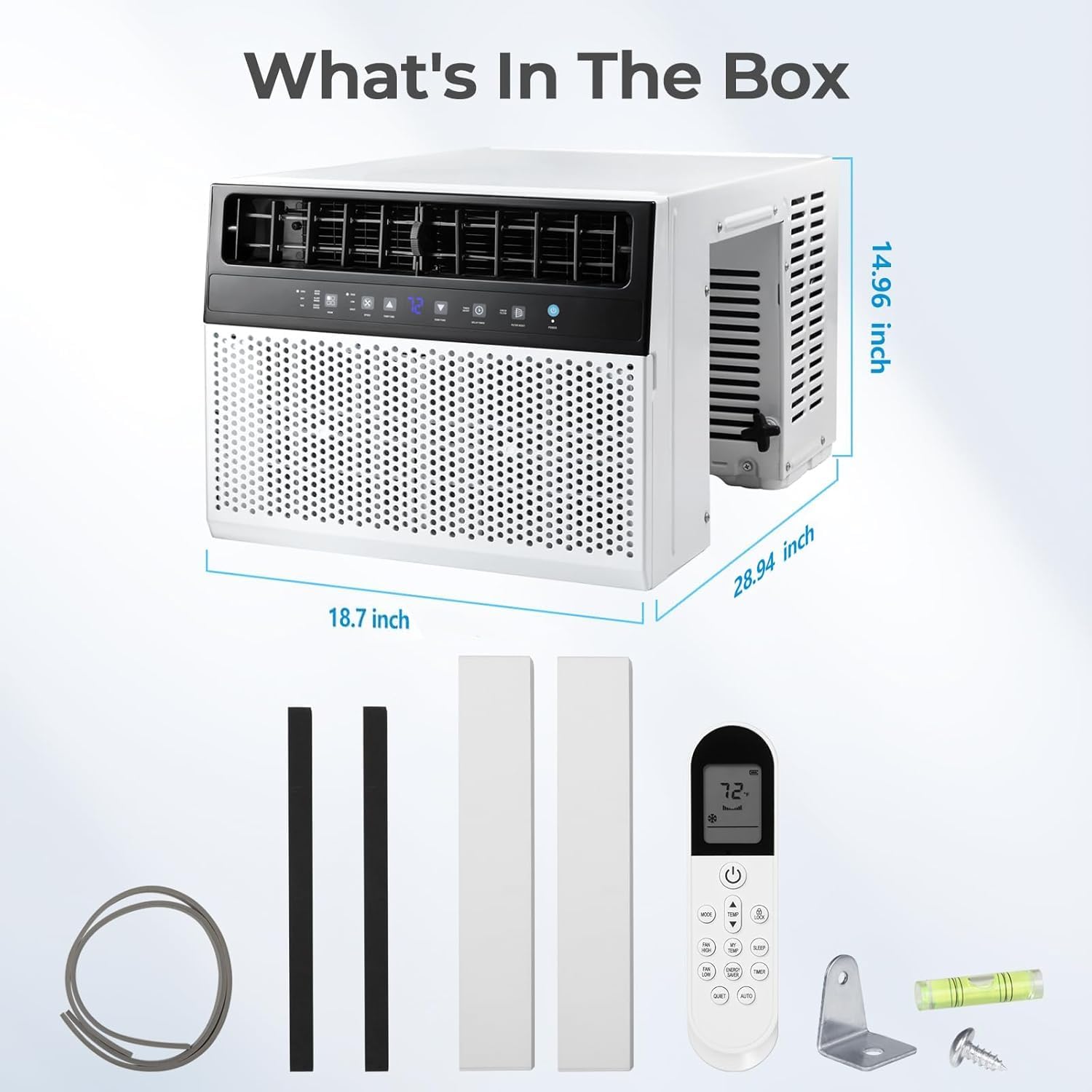 ZAFRO 10,000 BTU U-Shaped Window Air Conditioner Cools Up To 450 Sq. ft.