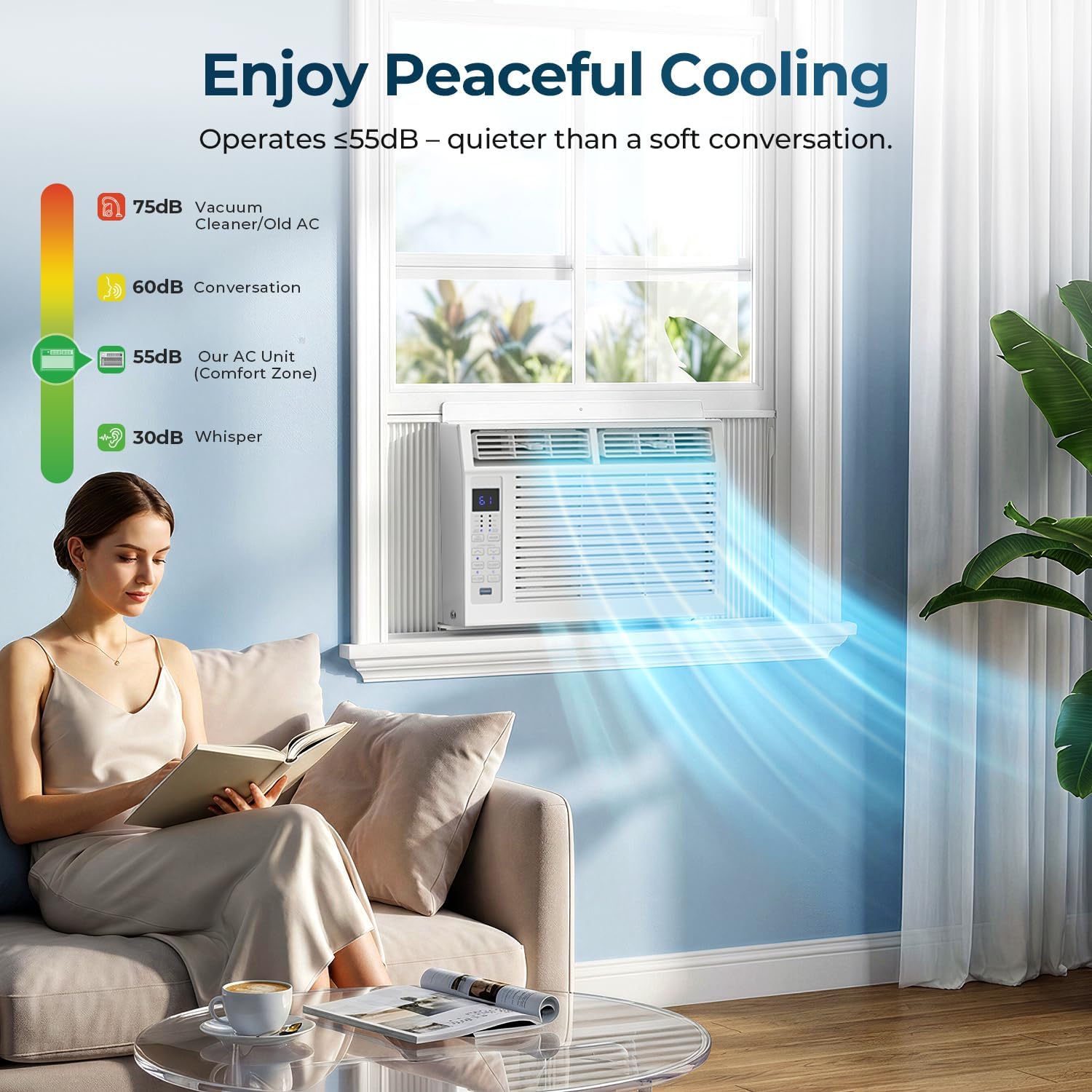 ZAFRO 6,000/12,000/14,000 BTU Window Air Conditioner Cools Up To 250/550/700 sq. ft.
