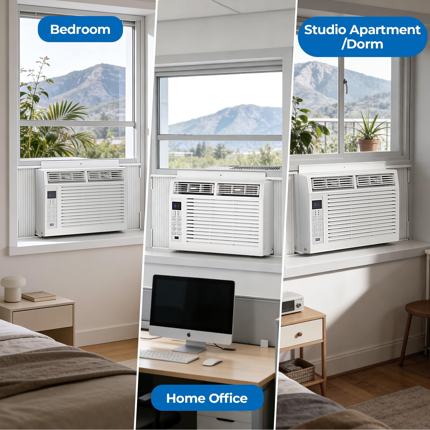 ZAFRO 6,000/12,000/14,000 BTU Window Air Conditioner Cools Up To 250/550/700 sq. ft.