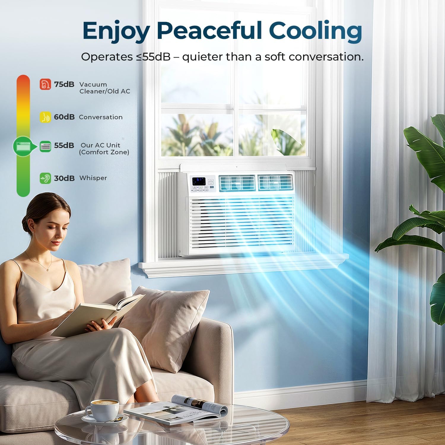 ZAFRO 6,000/12,000/14,000 BTU Window Air Conditioner Cools Up To 250/550/700 sq. ft.