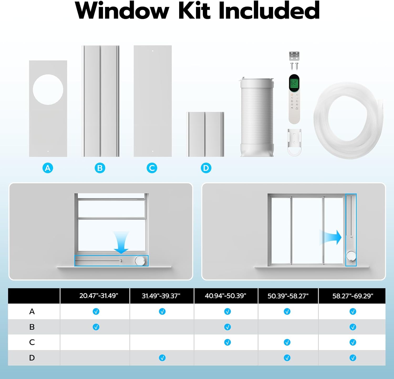 ZAFRO 12,000 BTU (8,000 BTU SACC) Smart WiFi Portable Air Conditioner Cools Up To 400 sq. ft.