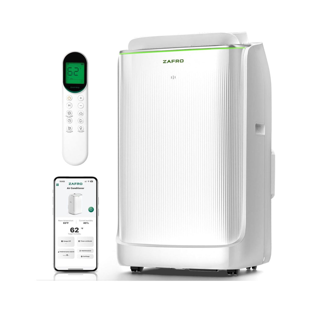 ZAFRO 14,000 BTU Smart Inverter Portable Air Conditioner Cools Up To ...