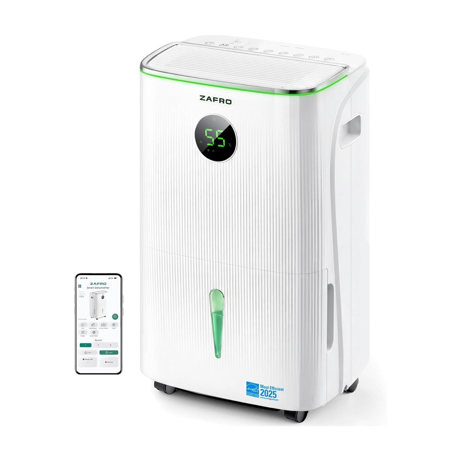 ZAFRO 150 Pints Smart Dehumidifier, Energy Star Most Efficient, Covers Up to 7,500 sq. ft.