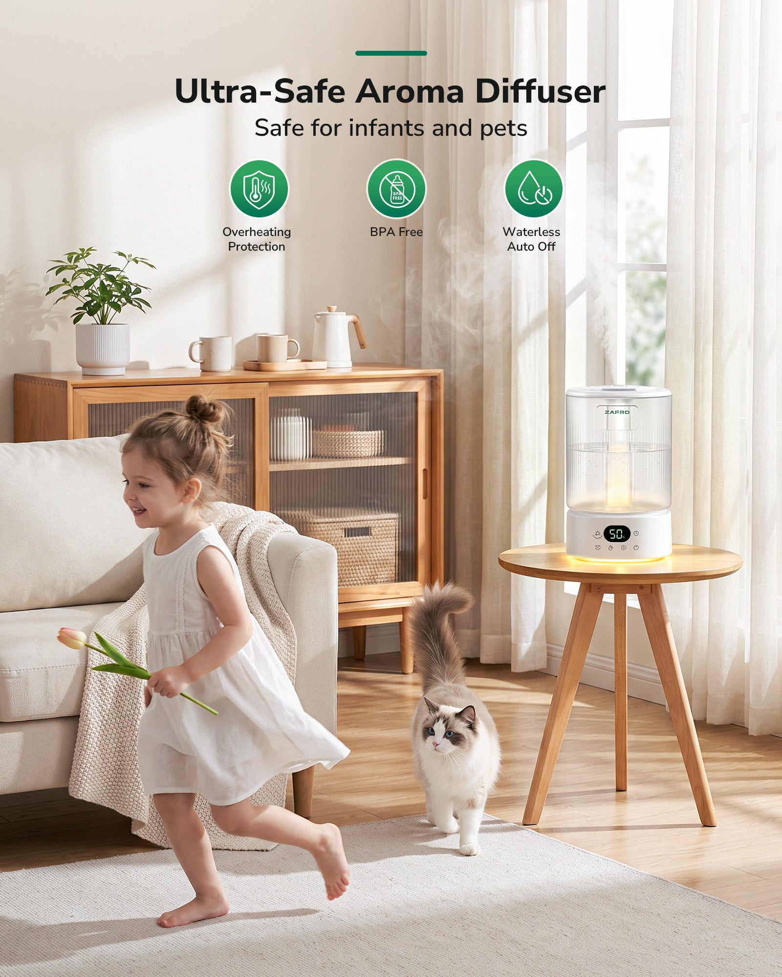 ZAFRO 4.2L Cool Mist Smart Humidifier