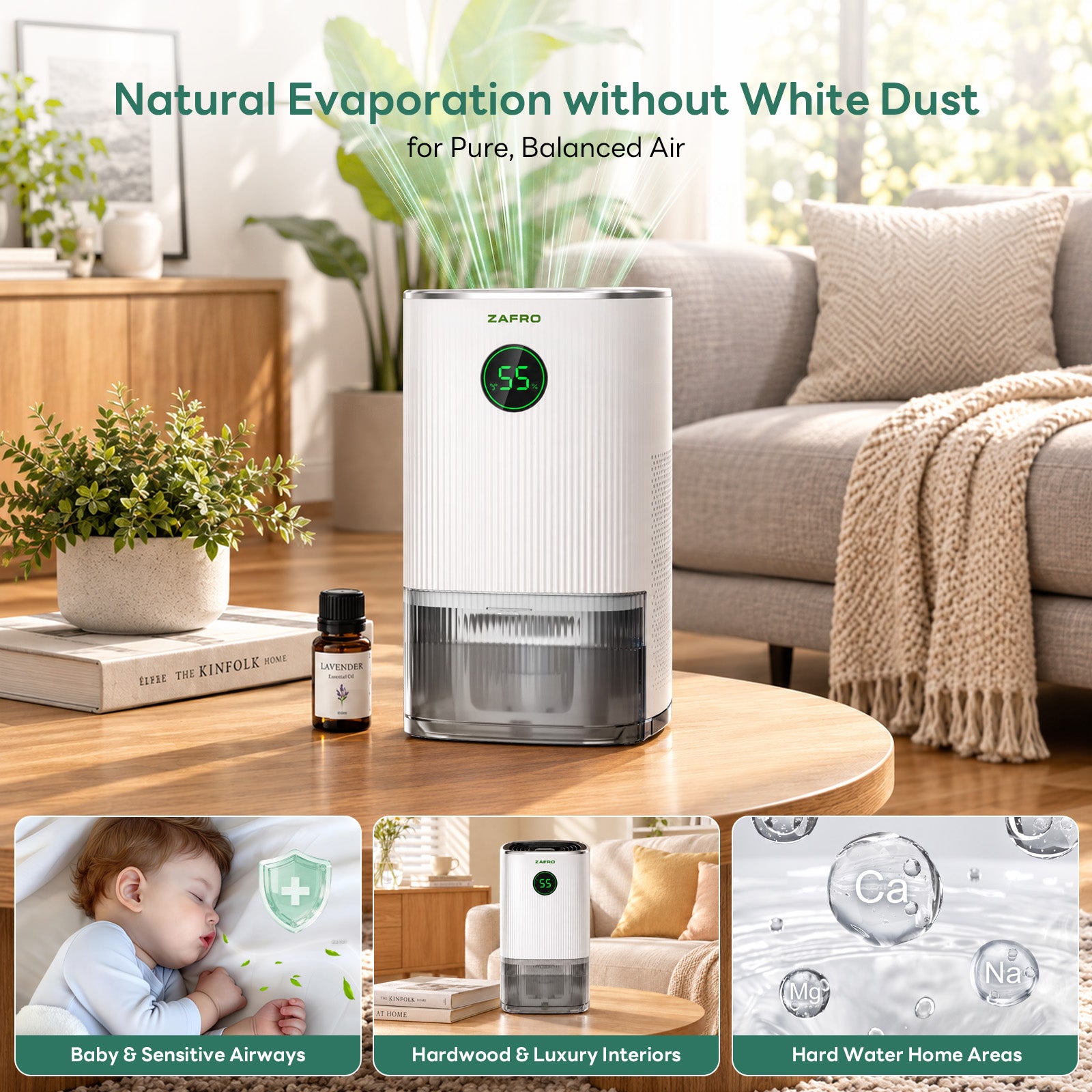 ZAFRO Helivap 450 Smart Mist-Free Evaporative Humidifier
