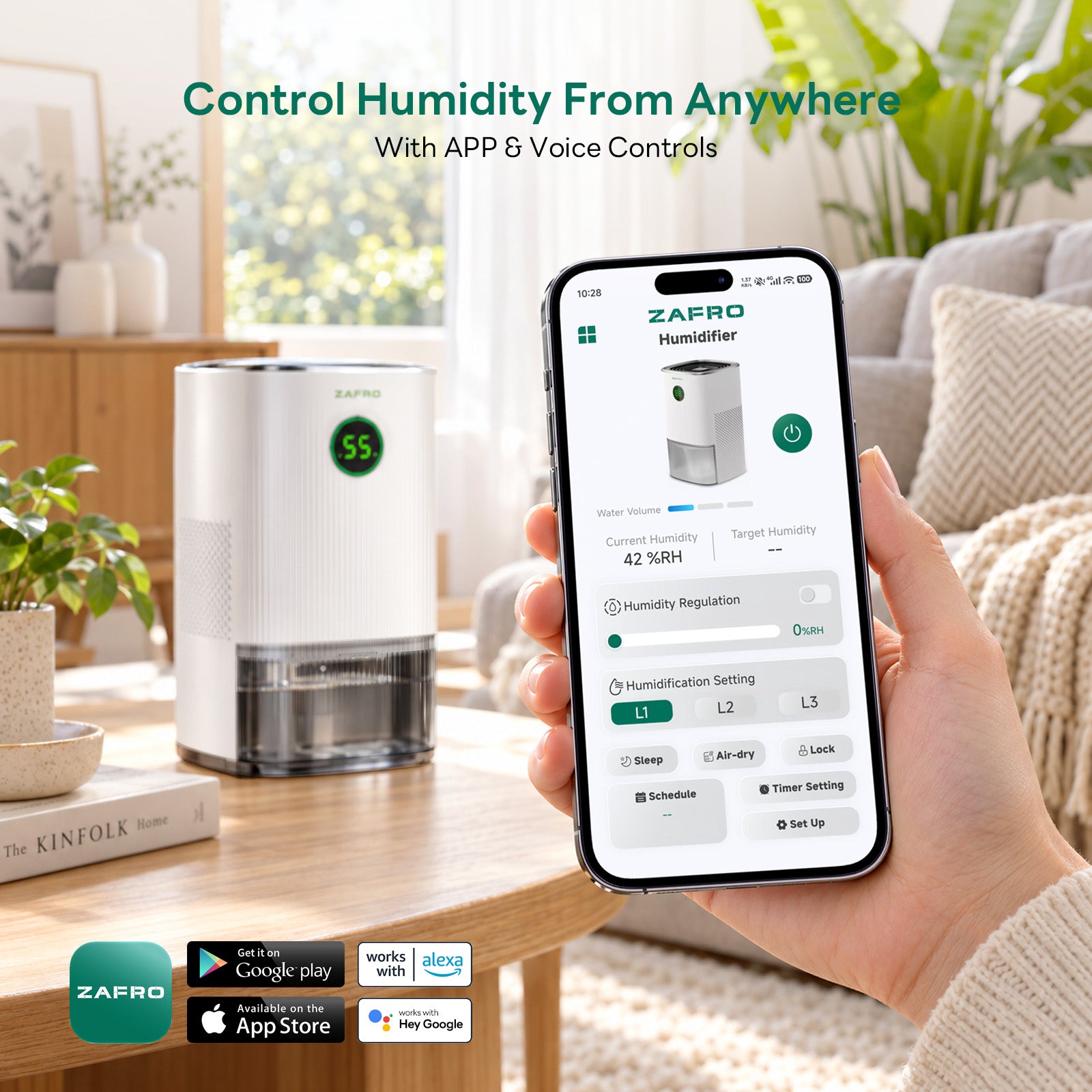 ZAFRO Helivap 450 Smart Mist-Free Evaporative Humidifier
