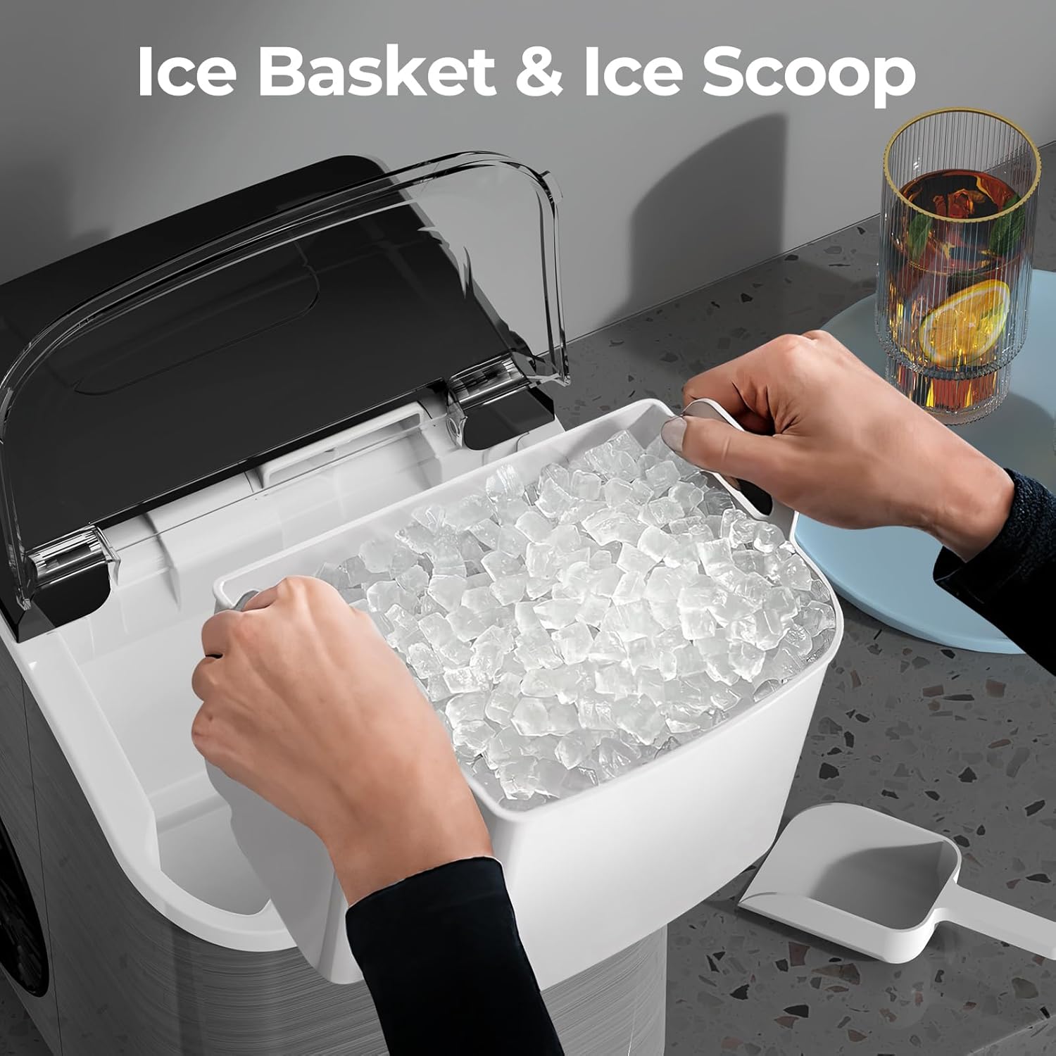 ZAFRO 35Lbs/24H Nugget Ice Maker Countertop